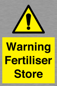 Warning Fertiliser Store